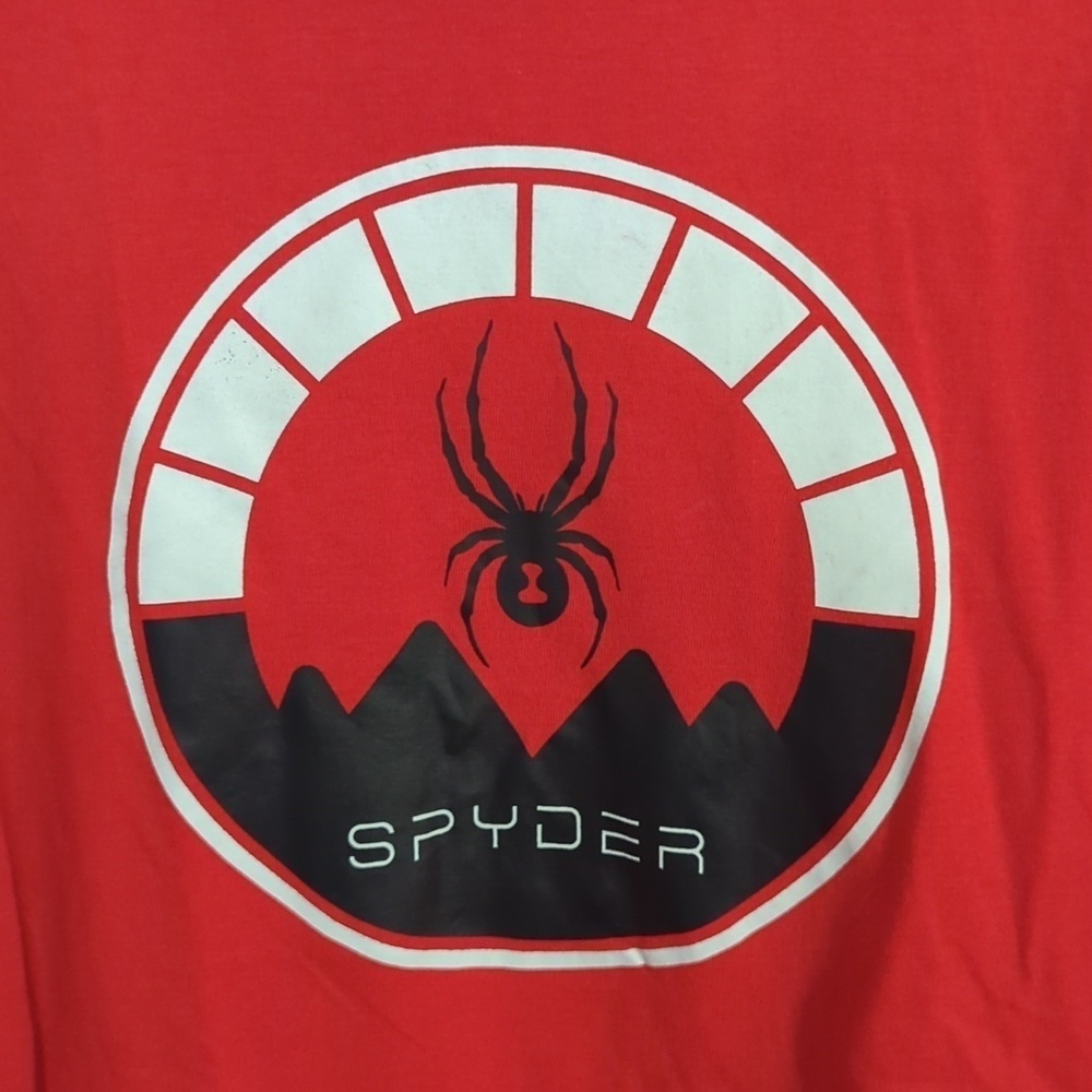Spyder Men's Red Short Sleeve Tshirt Size Large - Picture 2 of 5